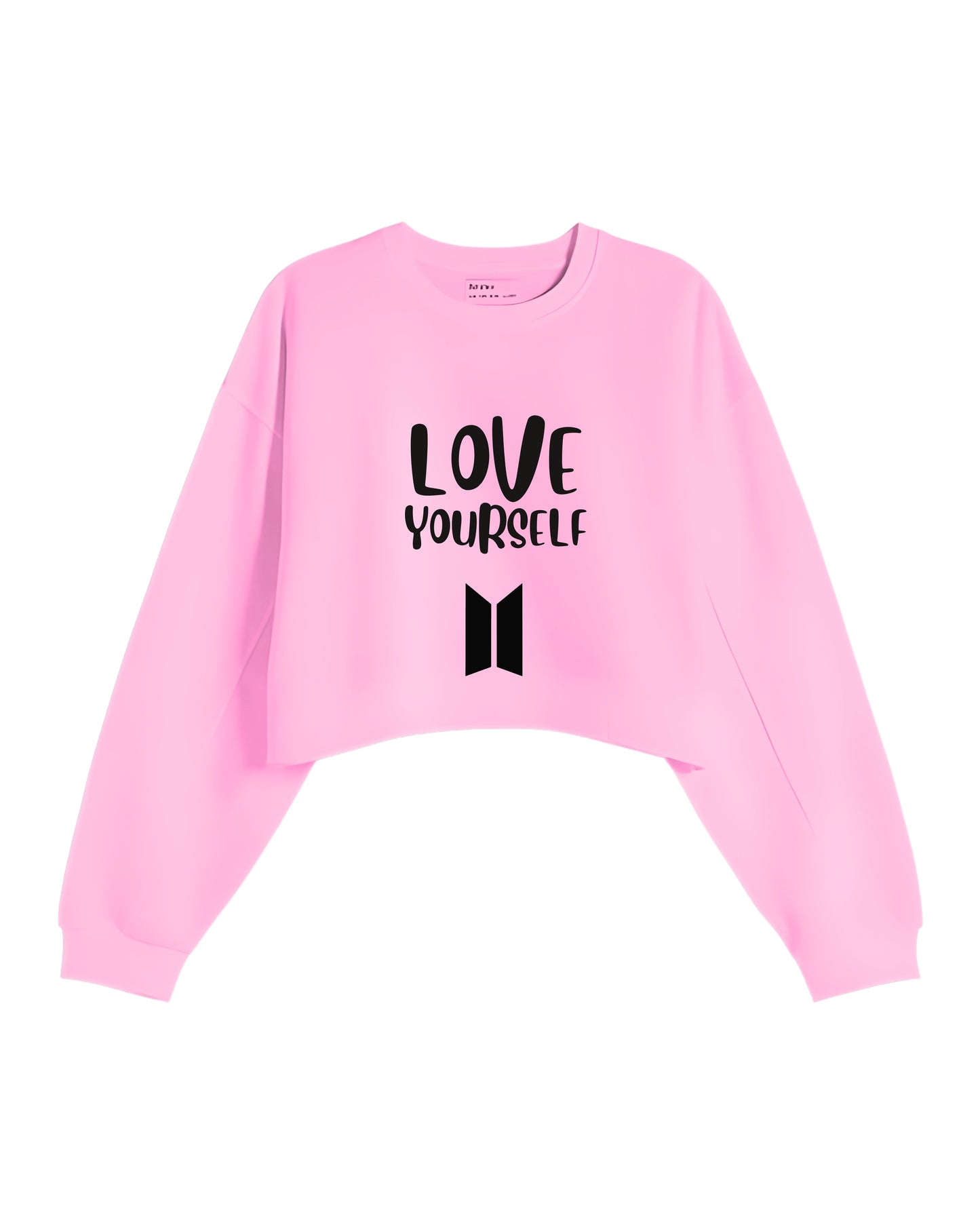 BTS Cropped Sweatshirt (Pink)