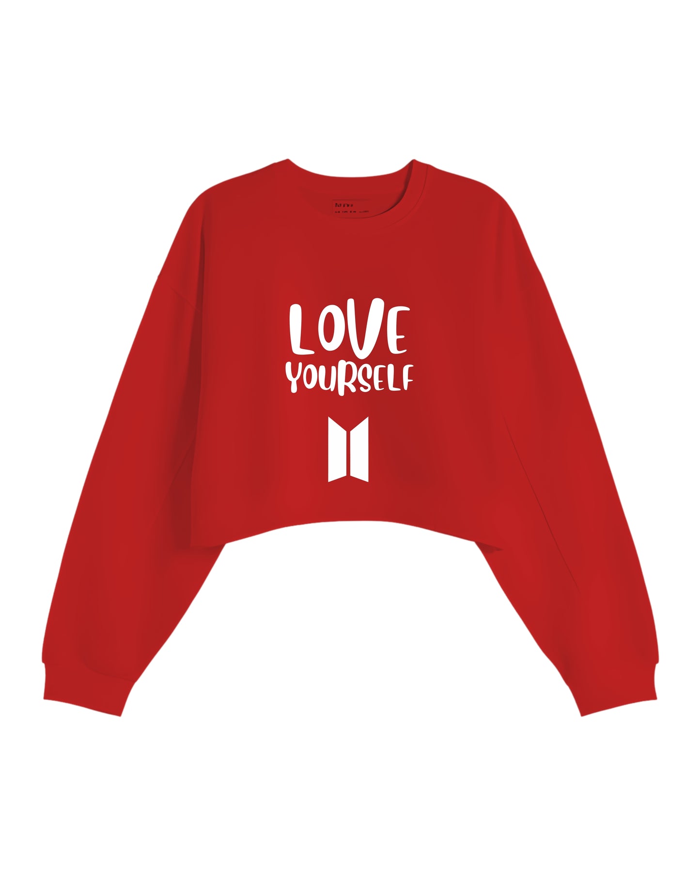 BTS Cropped Sweatshirt (Red)